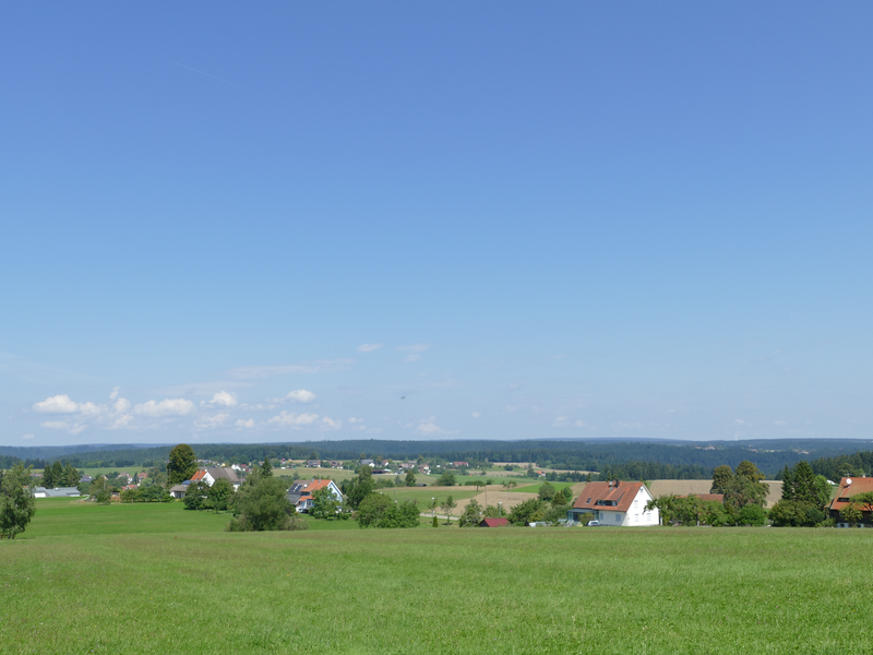 Blick auf Anwesen im Bereich Wieslochweg Fluornerstraße in Rötenberg